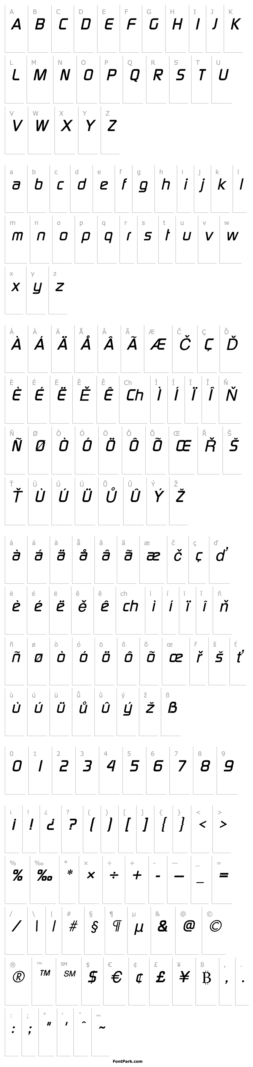 Overview Modaerne Italic