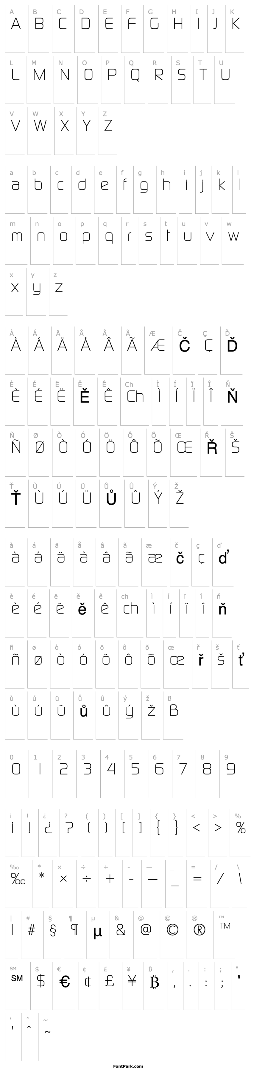 Overview ModaerneLight Regular