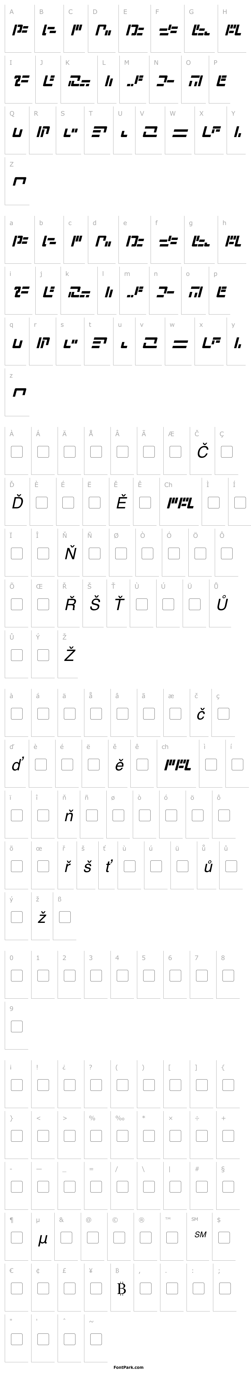 Přehled Modern Iaconic Italic