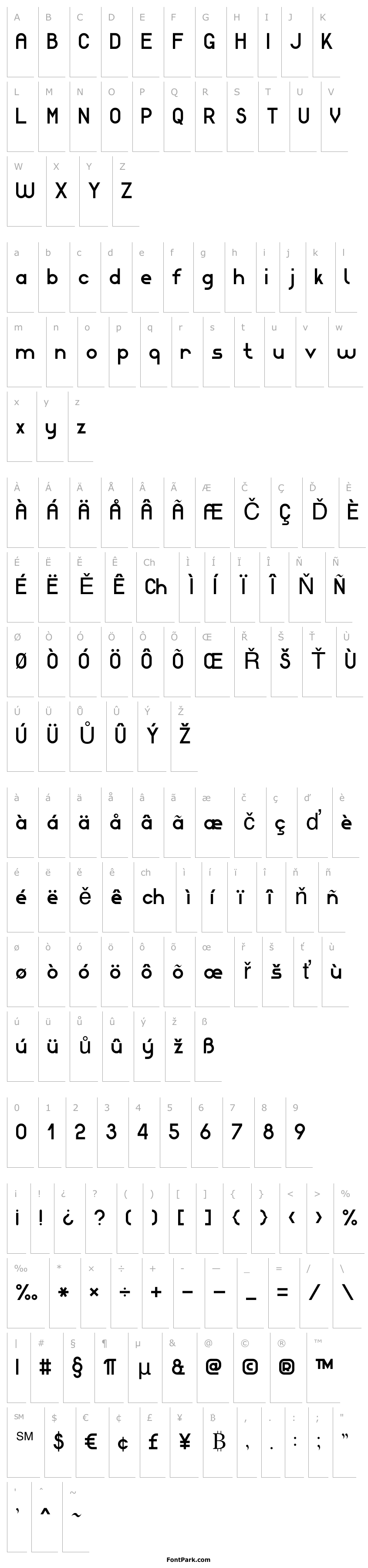 Přehled Modern Sans Serif 7