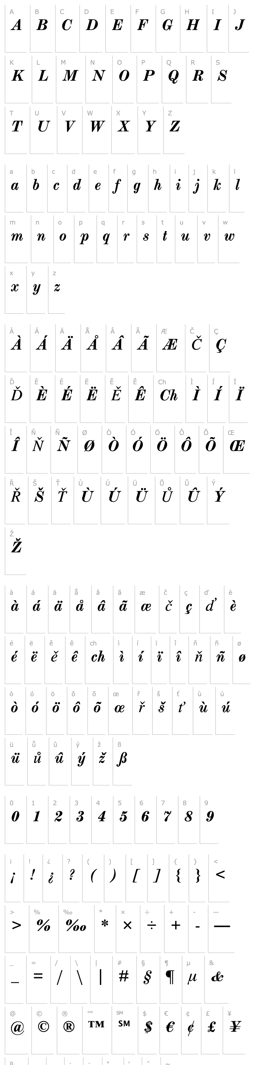 Overview ModernMT Bold Italic