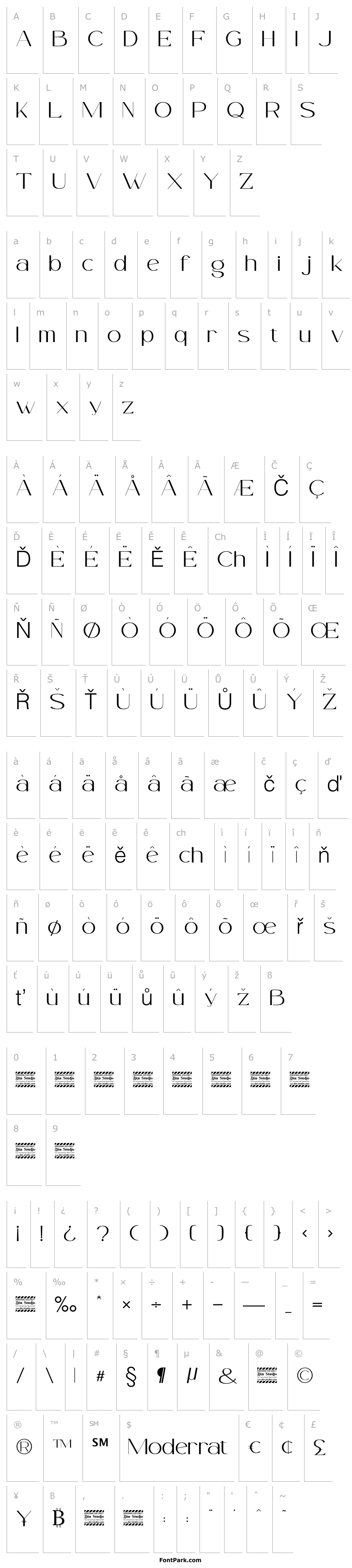 Overview Moderrat Extra Light