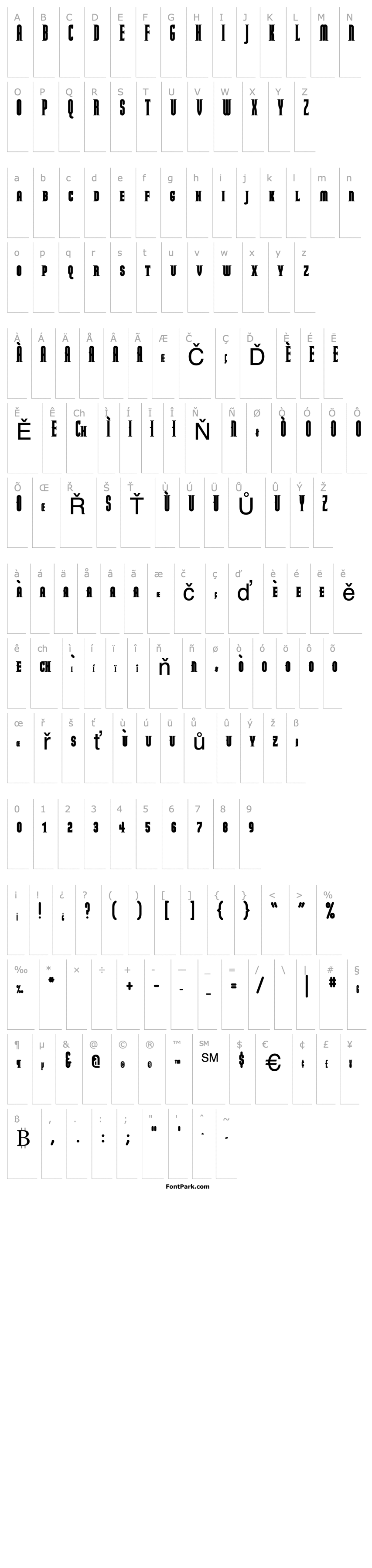 Přehled ModulaRoundSerifBlackSmallCaps  