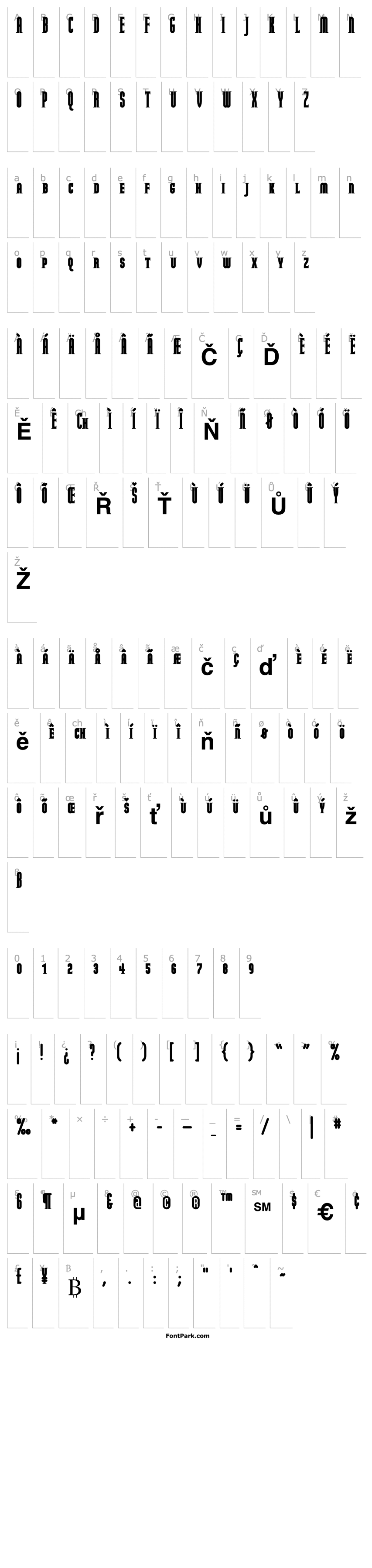 Přehled ModulaRoundSerifSmallCaps-Black