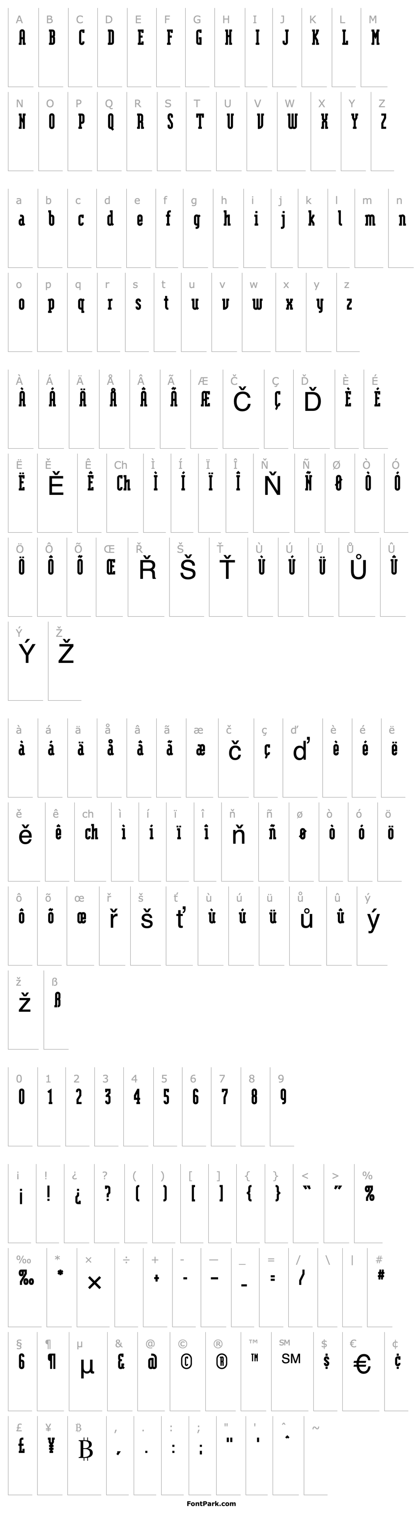 Overview ModulaSerifBlack Medium