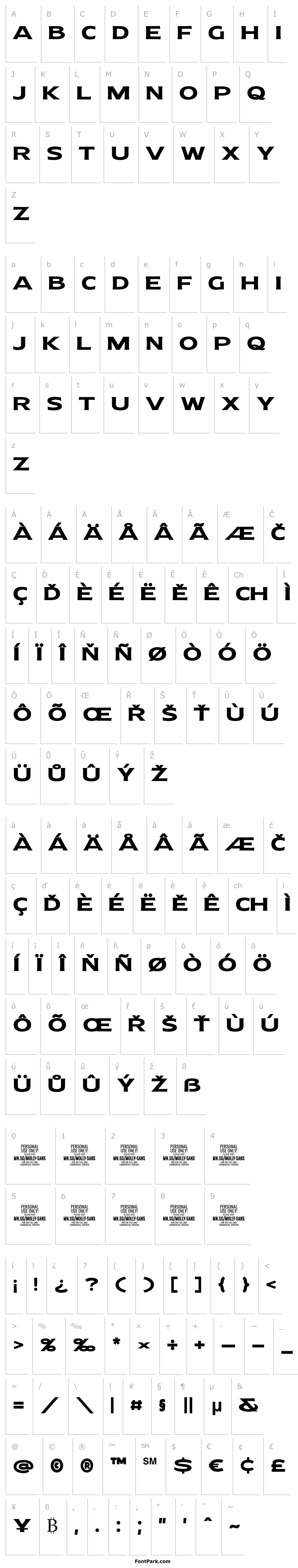 Overview MollySansEPERSONAL-Bold