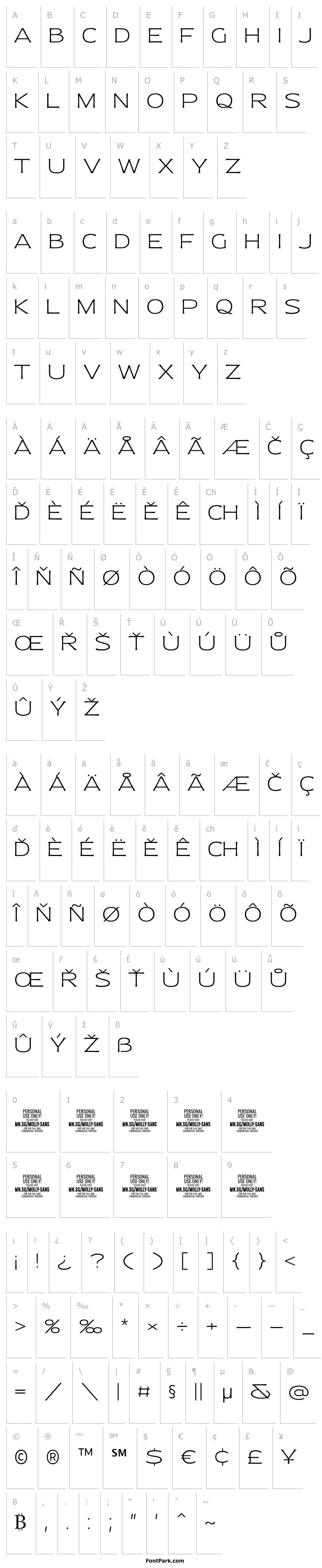 Overview MollySansEPERSONAL-Thin