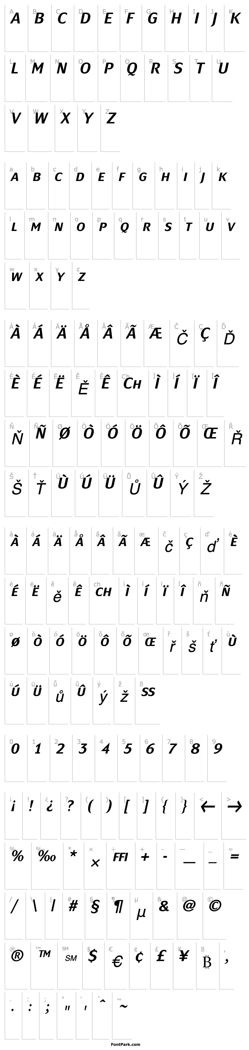 Přehled MondialPlus Medium Italic Caps PDF