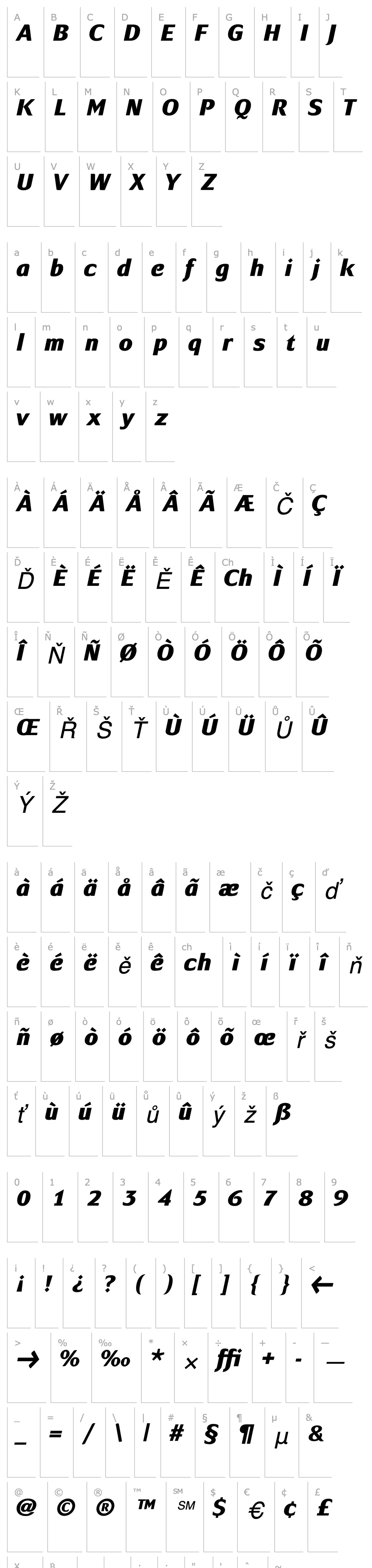 Přehled MondialPlus Xbold Italic PDF