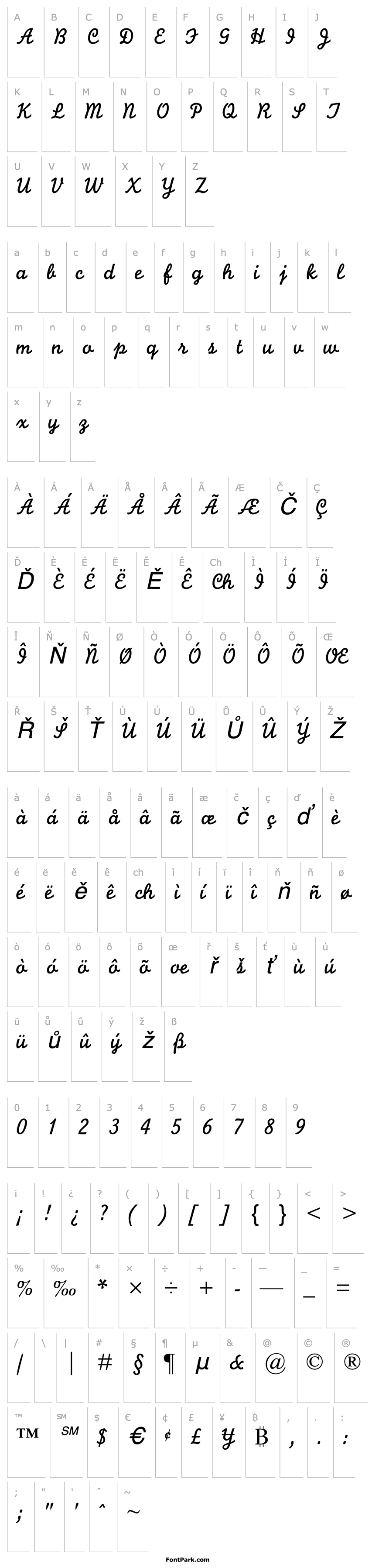 Přehled Monoline Script MT