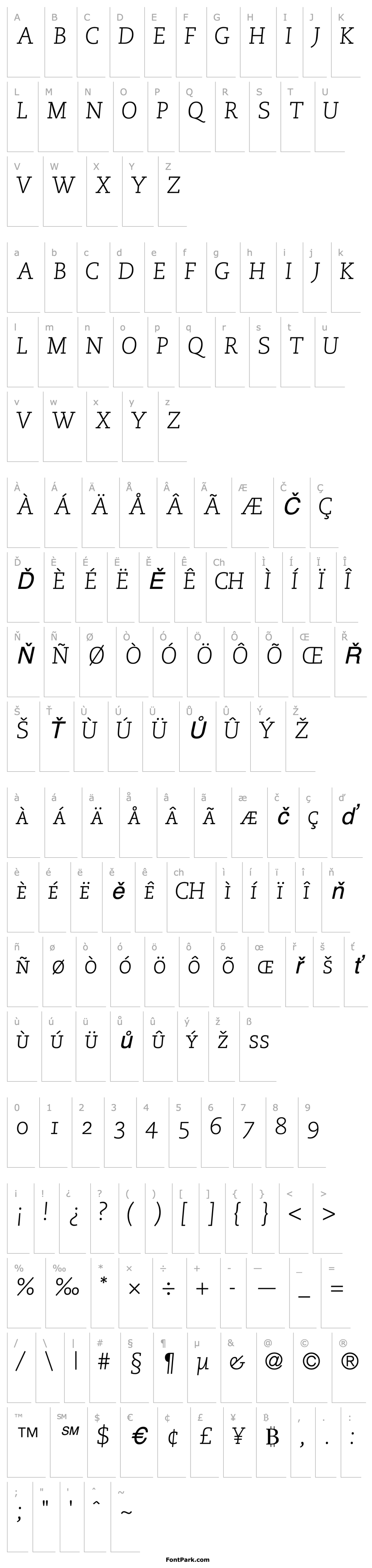 Přehled MonologueLightCapsSSK Italic