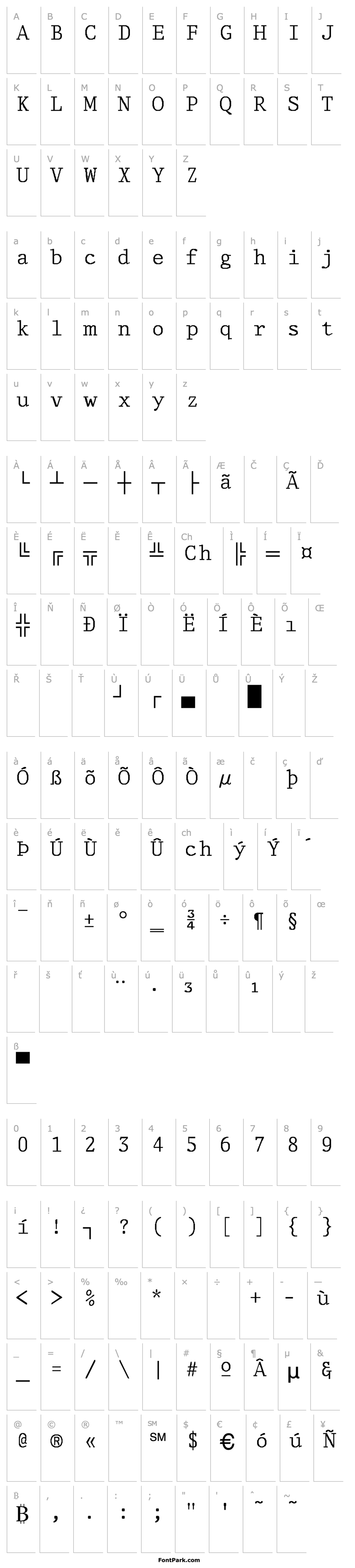 Přehled Monospace