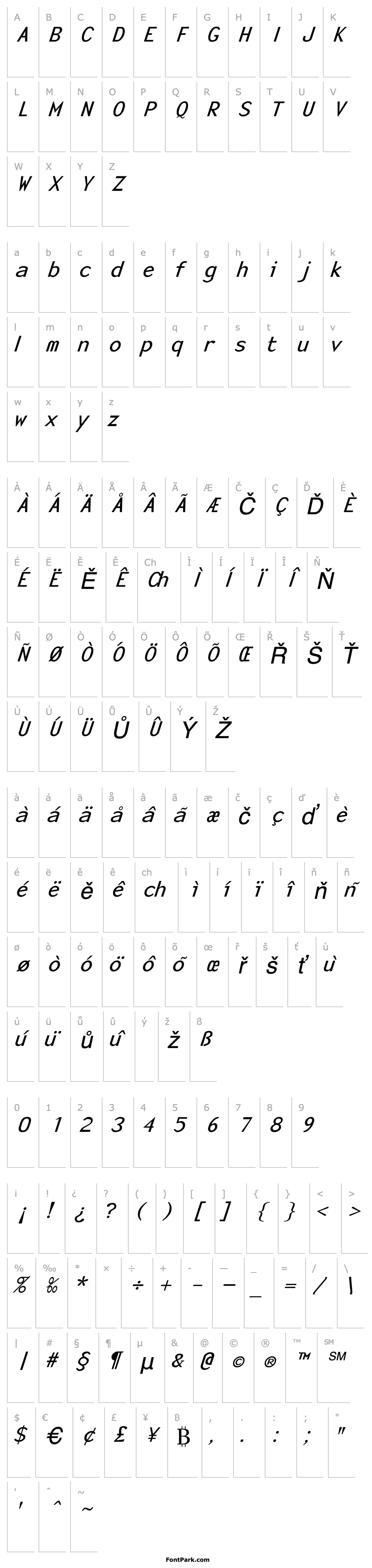 Přehled Monotony Italic