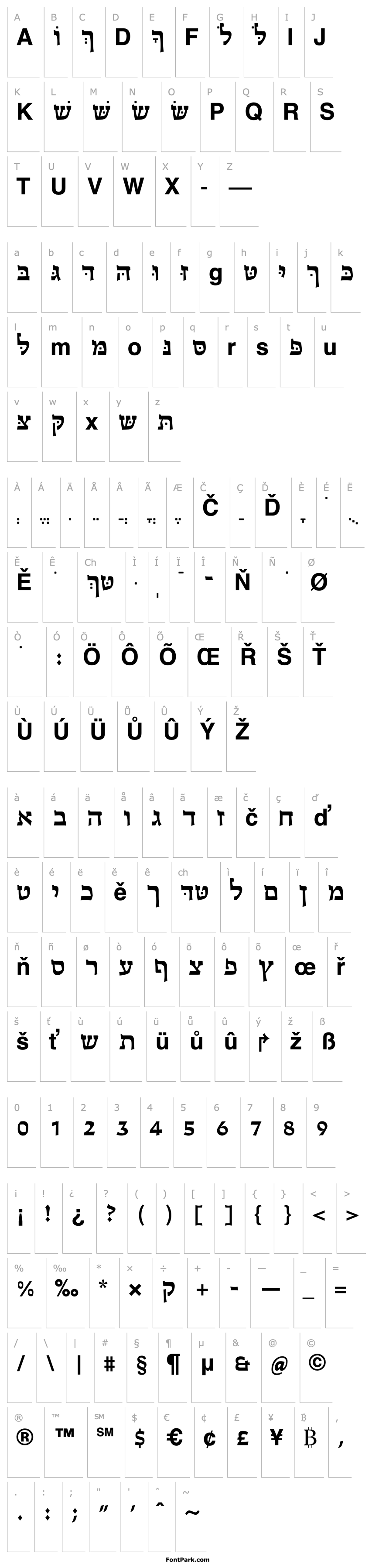 Overview Monotype Hadassah Bold