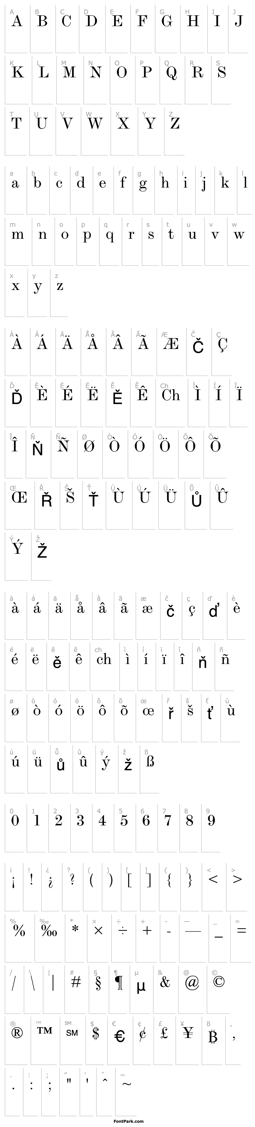 Overview MonotypeModern-Extended