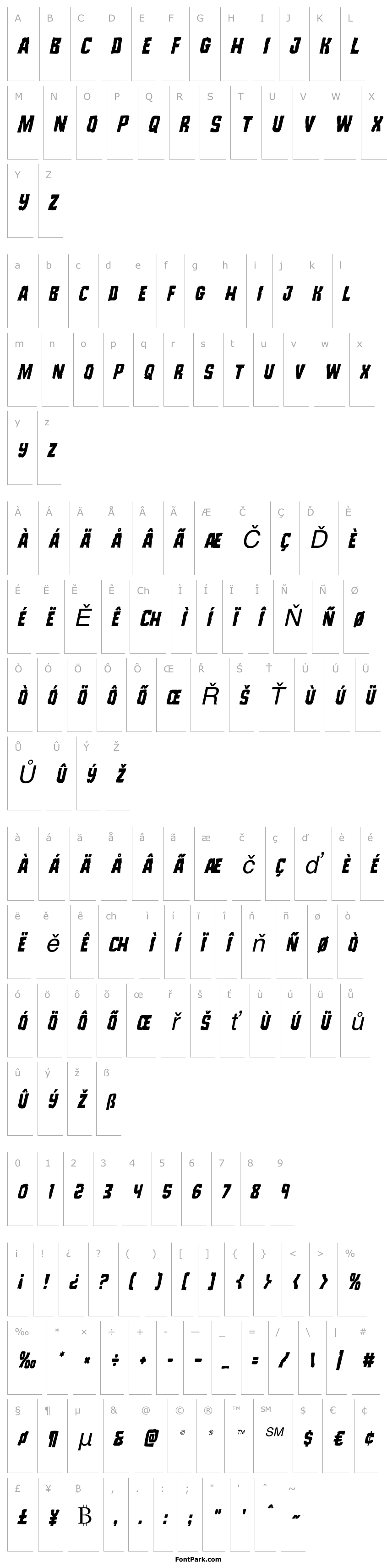 Overview Monster Hunter Condensed Italic