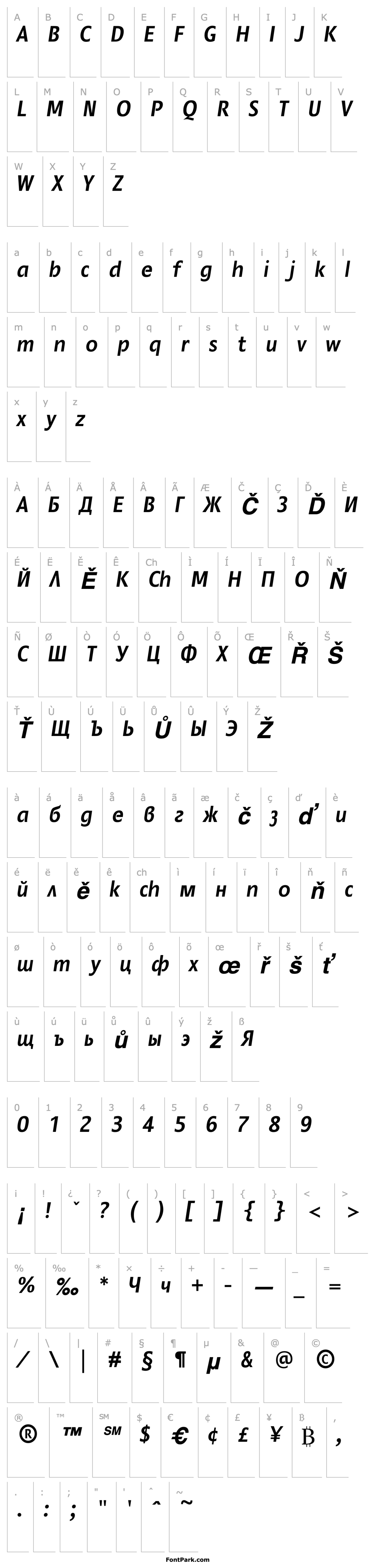 Overview Montana Bold Italic