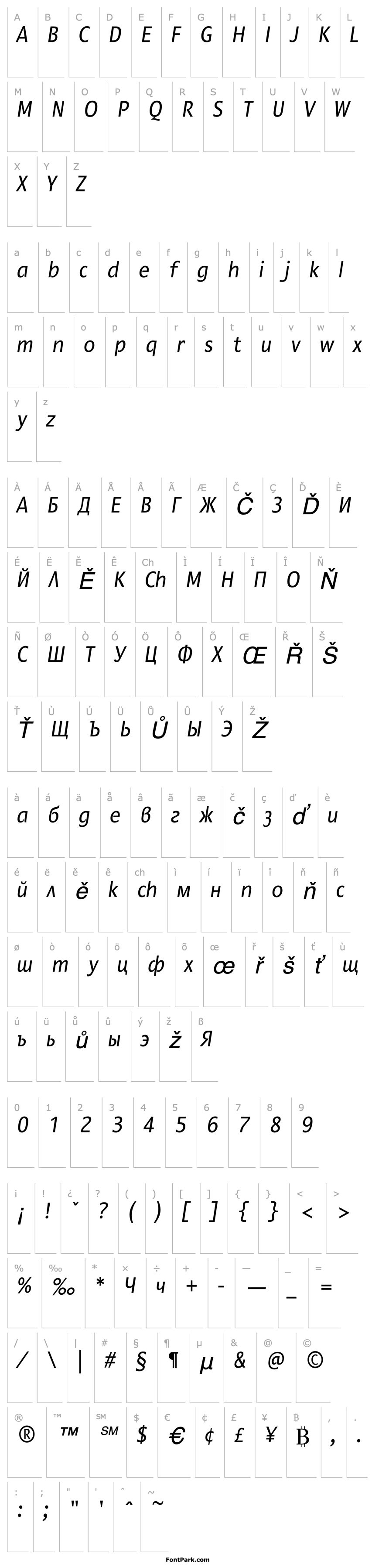 Přehled Montana Italic