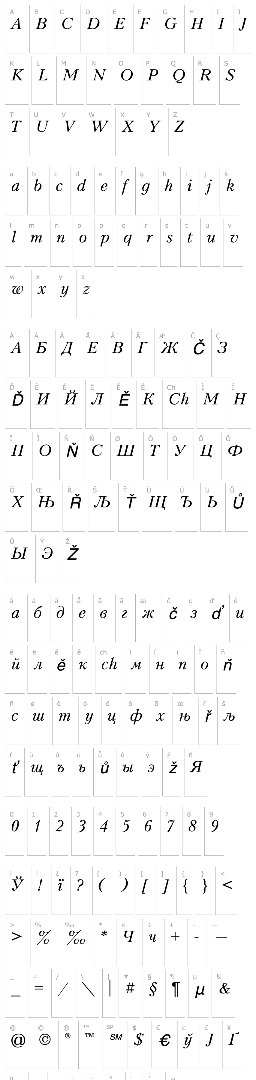 Overview Monteuideo Italic