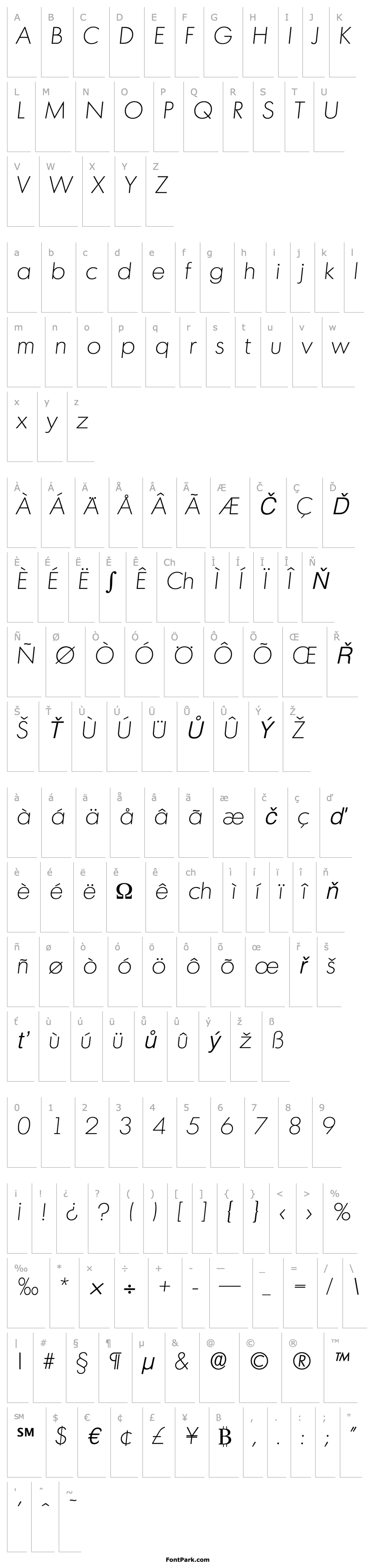 Přehled Montreal-Serial-ExtraLight-RegularItalic