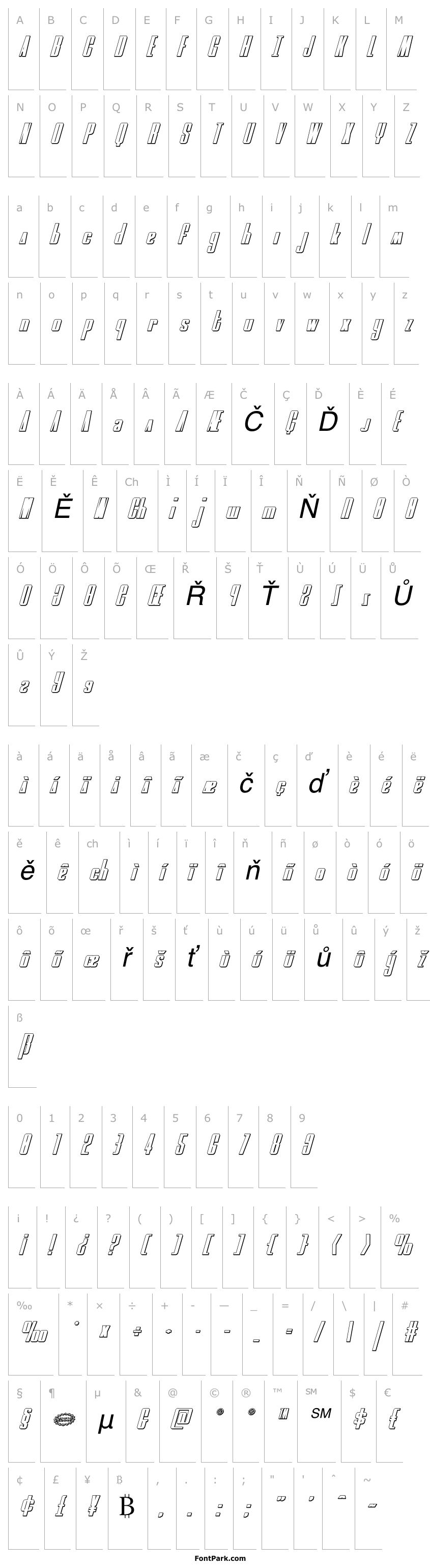 Přehled MOON Runner 3D Italic