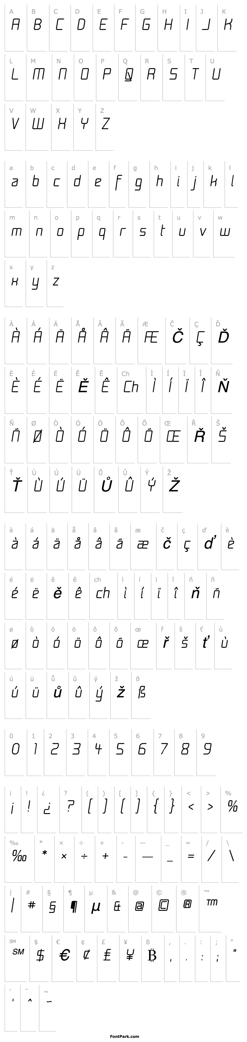 Overview Moondog Fifteen Italic