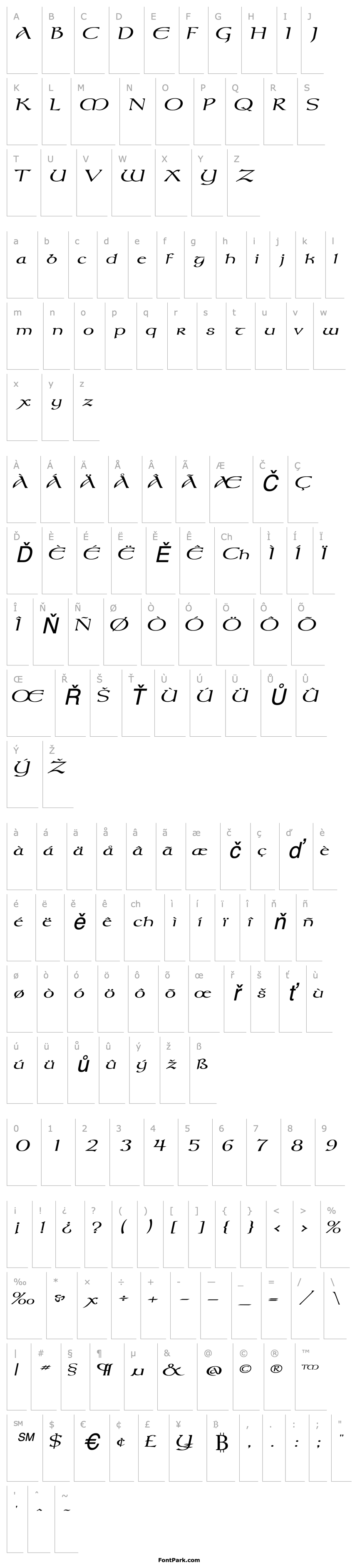 Overview MoravianExtended Italic