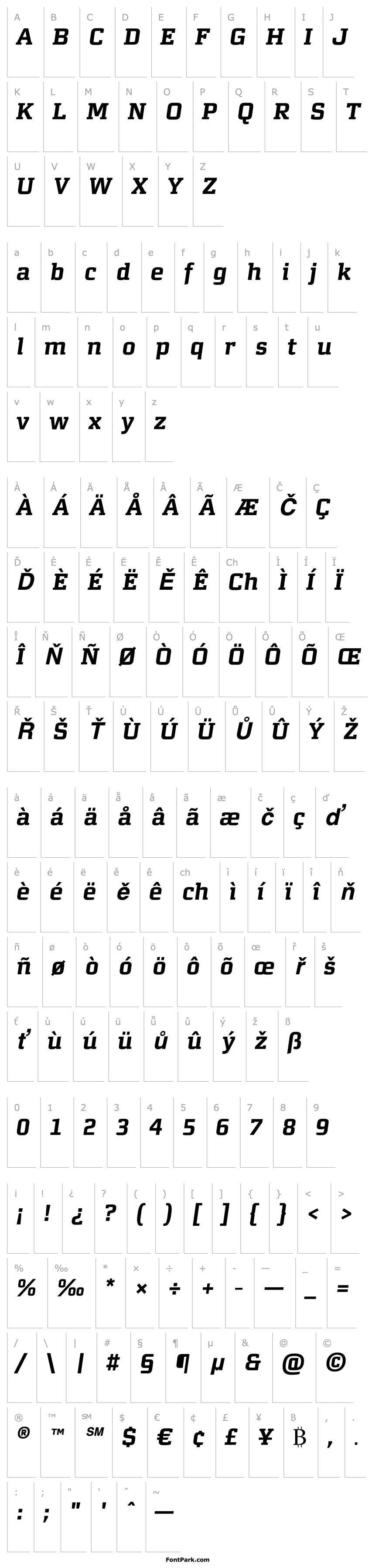 Přehled MorganAvec-BoldItalicLining