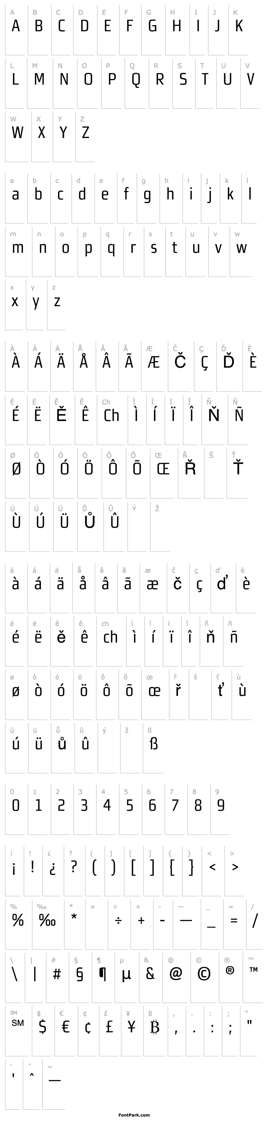 Přehled MorganSansCond-RegularLining