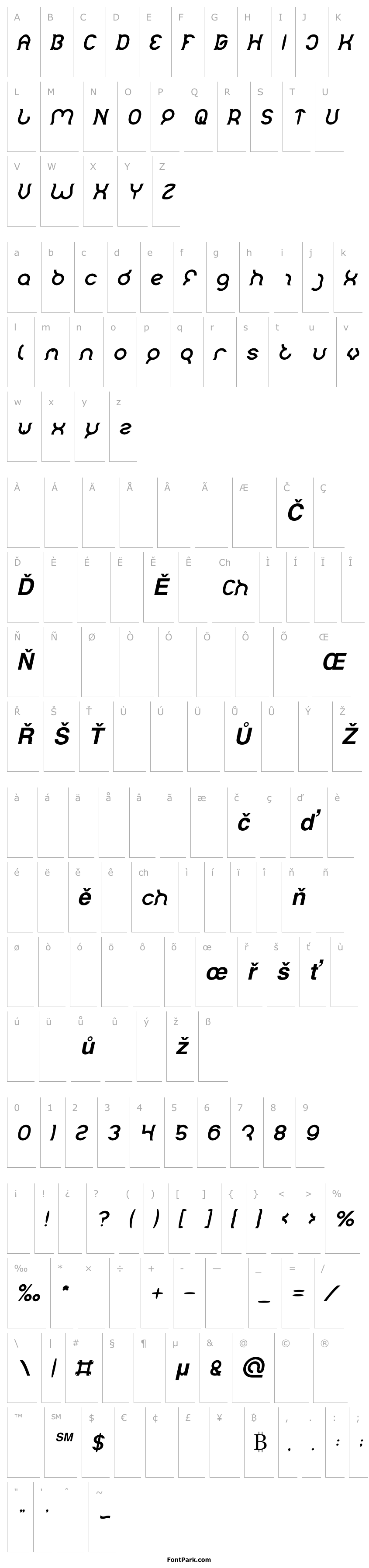 Overview Mozzie Bold Italic