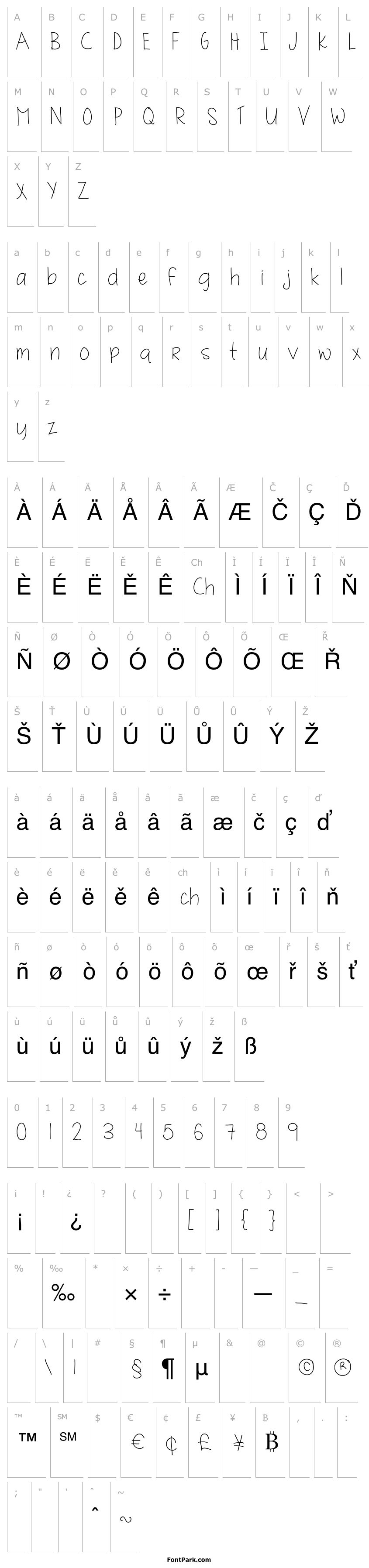 Overview MRF quirky and authentic hand font demo