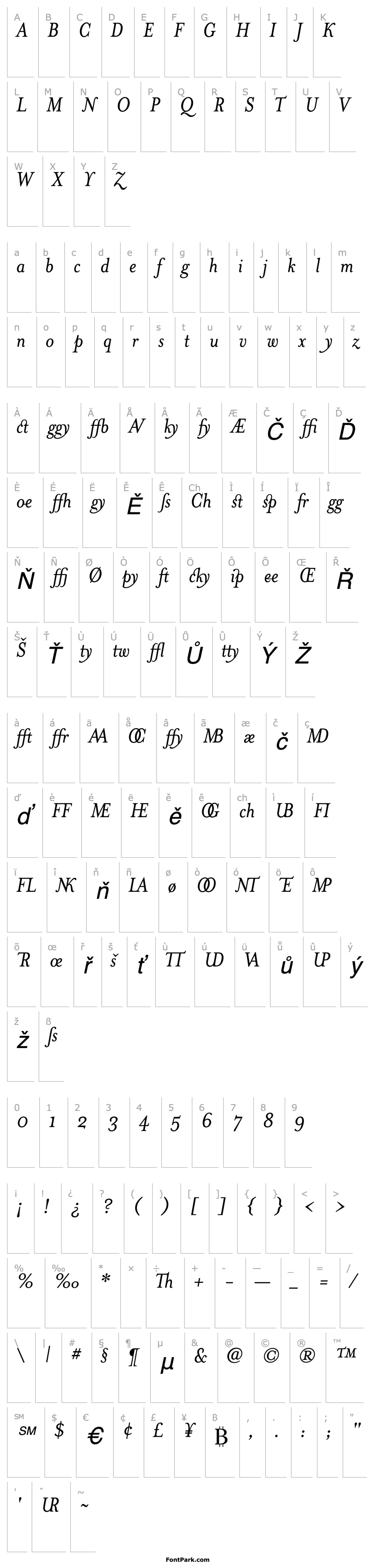 Overview MrsEavesSmartLig-Italic