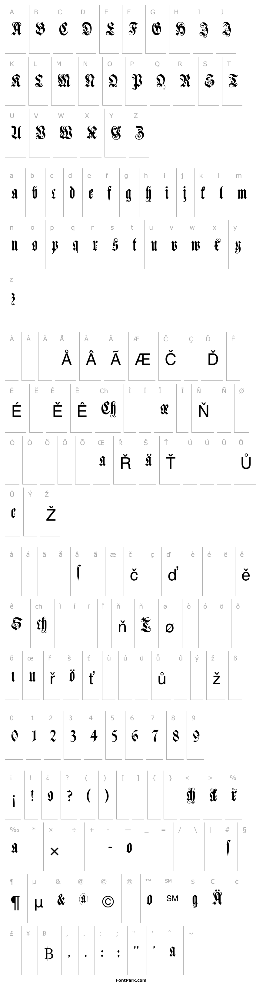 Přehled MuenchnerFraktur