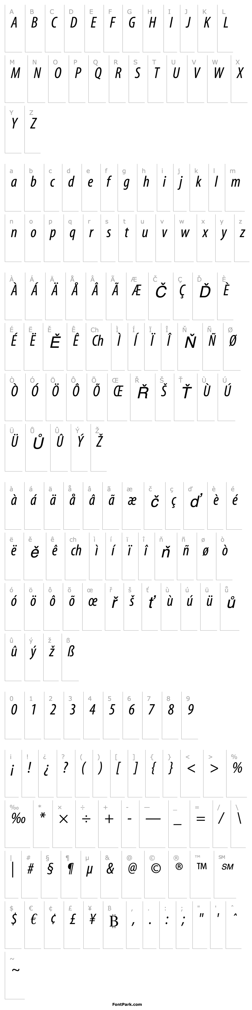 Přehled Myriad-CnItalic