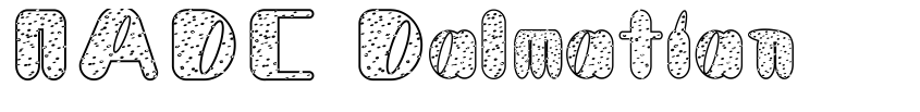 Font NADC Dalmatian by Unknown
