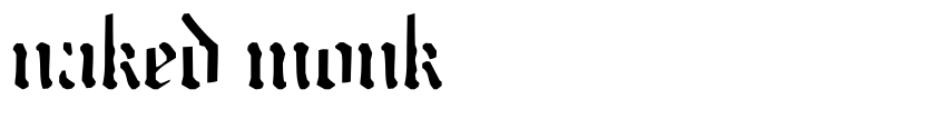 Font naked monk by Unknown