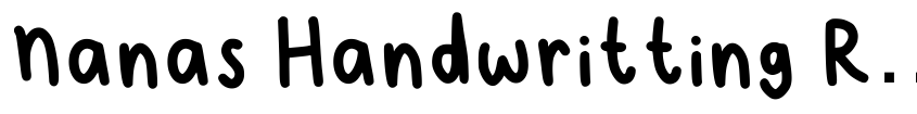 Preview Nanas Handwritting Regular