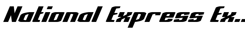 Font National Express Expanded Italic by Daniel Zadorozny
