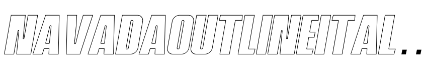Preview NavadaOutlineItalicDemo-OutlineItalic