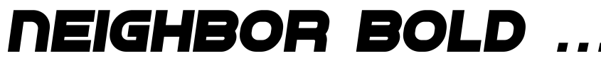 Preview Neighbor Bold Italic