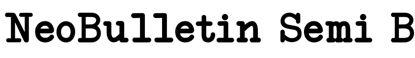 Preview NeoBulletin Semi Bold