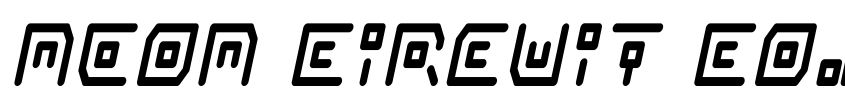 Font Neon Circuit Condensed Italic by Daniel Zadorozny