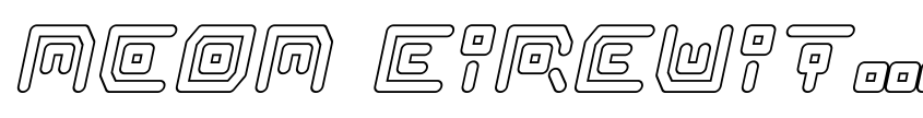 Preview Neon Circuit Outline Italic