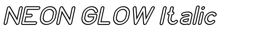 Preview NEON GLOW Italic