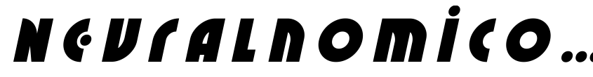 Písmo Neuralnomicon Title Italic od Daniel Zadorozny