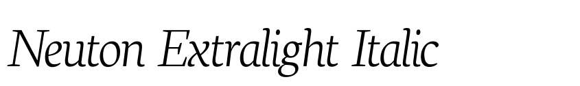 Preview Neuton Extralight Italic