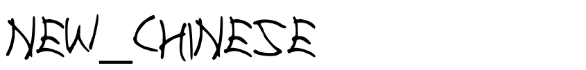 Font New_Chinese by Unknown