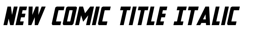 Preview New Comic Title Italic