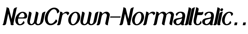 Preview NewCrown-NormalItalic_DEMO