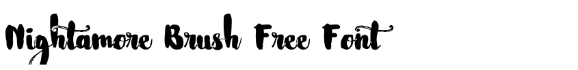 Preview Nightamore Brush Free Font